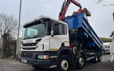 (2015) 65 SCANIA P410 8X4 TIPPER GRAB EURO 6 – EU65 XFZ