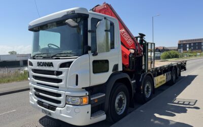 (2018) 18 SCANIA P410 8X2 BEAVERTAIL CRANE – EY18 GWA