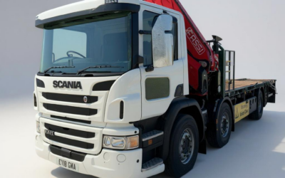 (2018) 18 SCANIA P410 8X2 BEAVERTAIL CRANE – EY18 GWA